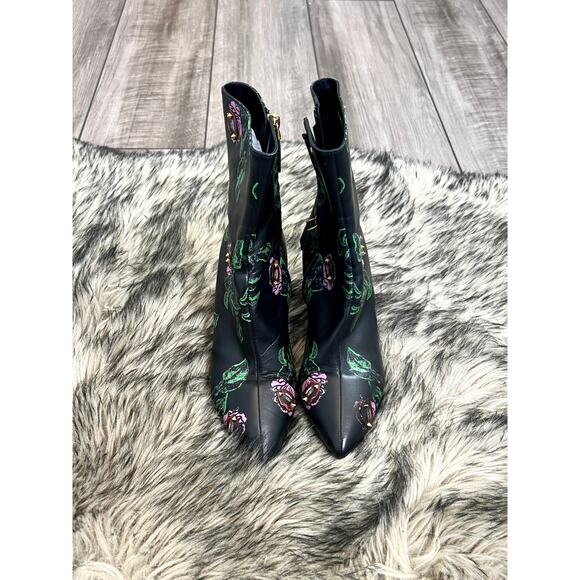 Valentino Garavani Ankle Boots Leather Undercover Floral in Black Size 36.5/US6 - Picture 4 of 6